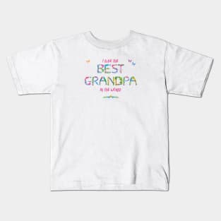 I have the best Grandpa in the world - tropical wordart Kids T-Shirt